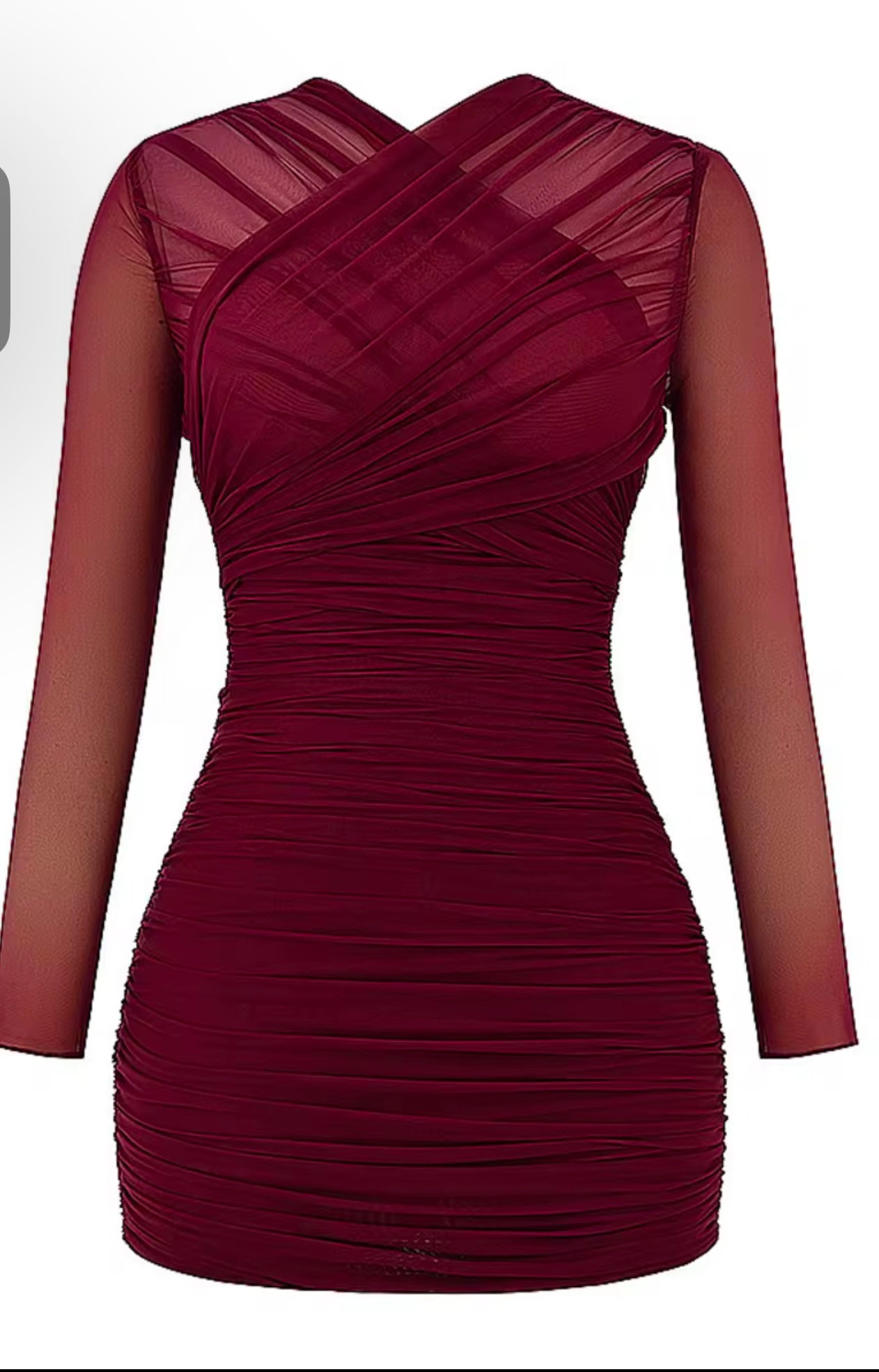 Sweeter The Berry Mesh Burgundy Dress