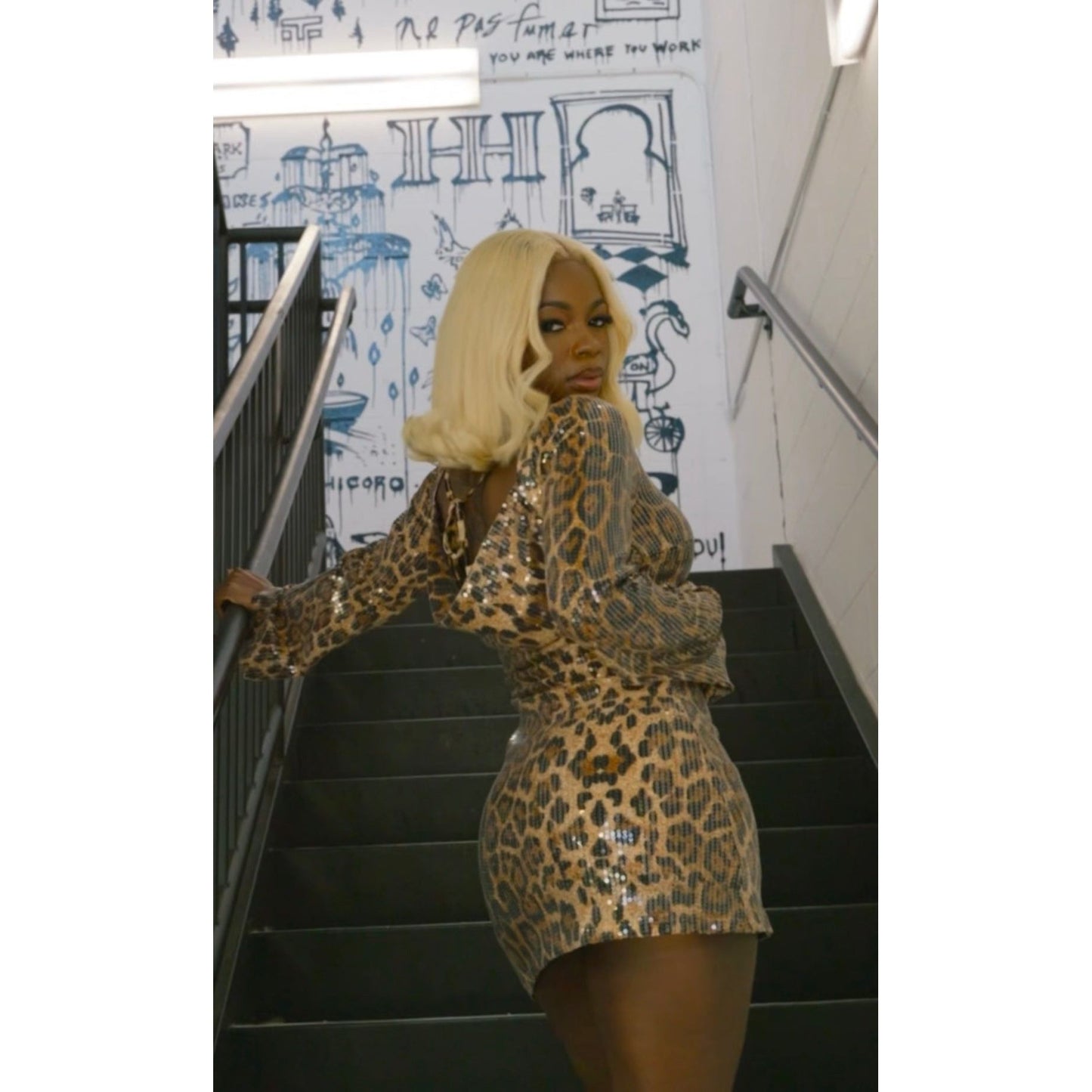 Seductive Sequin Leopard Dress