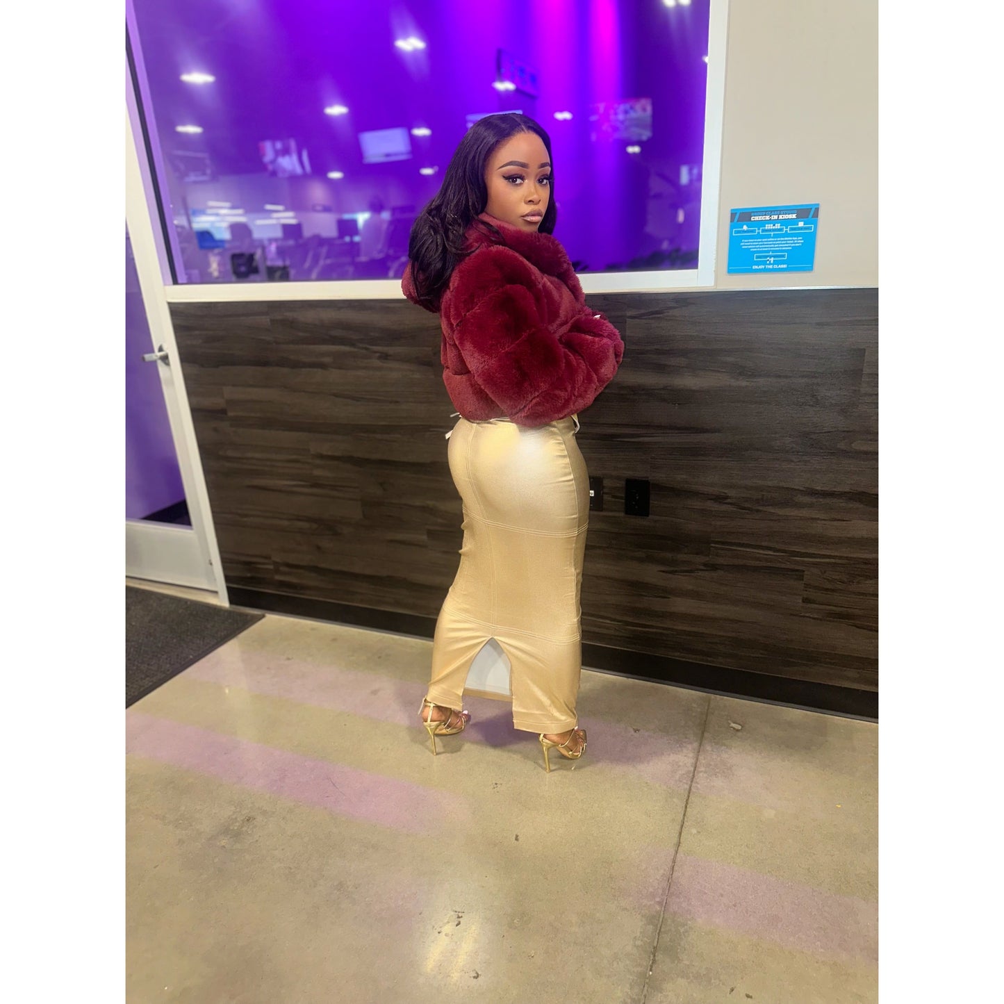 The Golden Era Metallic Maxi Skirt